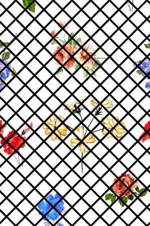 小方块印花华亿平台图片