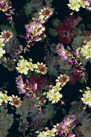 花卉印花华亿平台图片