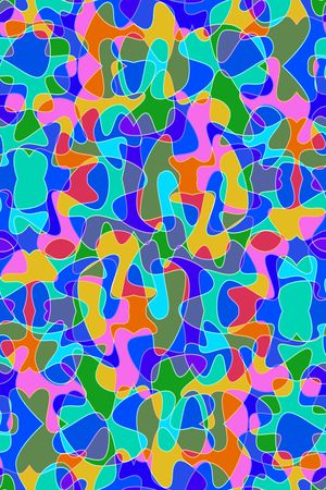 不规则几何印花华亿平台图片