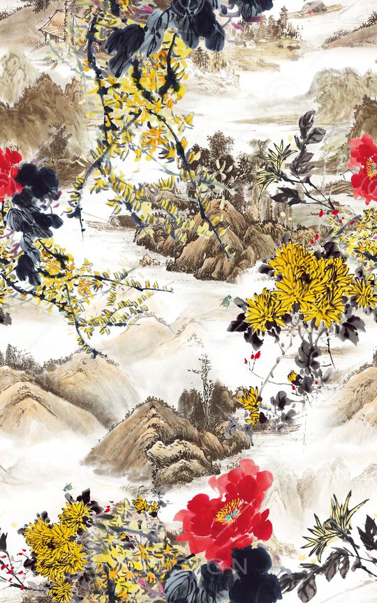 花卉花朵印花华亿平台图片