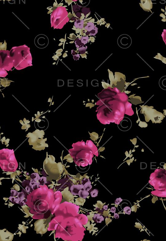 牡丹印花华亿平台图片