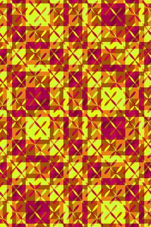 几何格子印花华亿平台图片