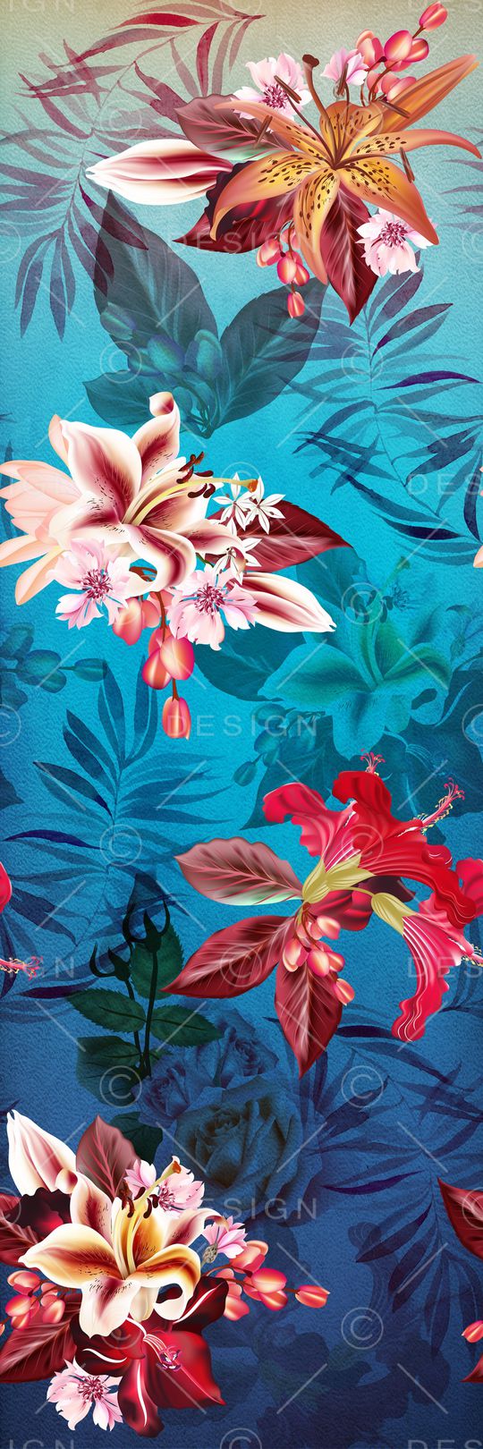 花卉印花华亿平台图片