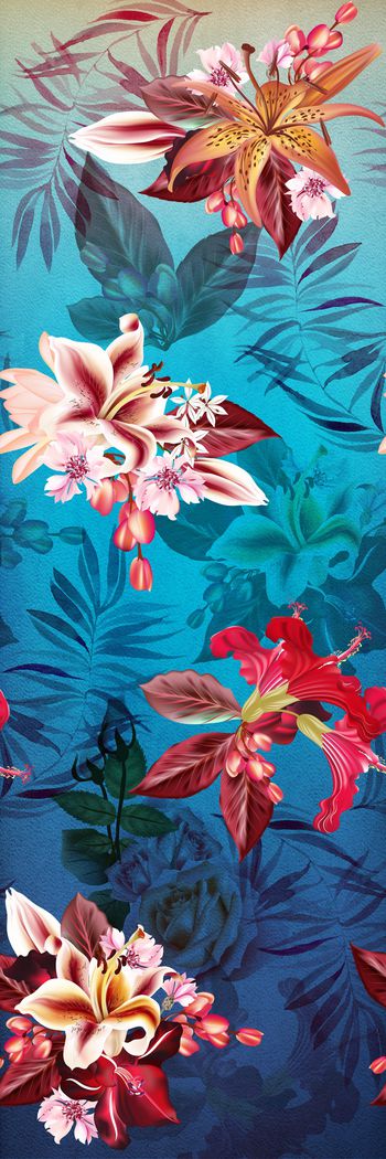 花卉印花华亿平台图片