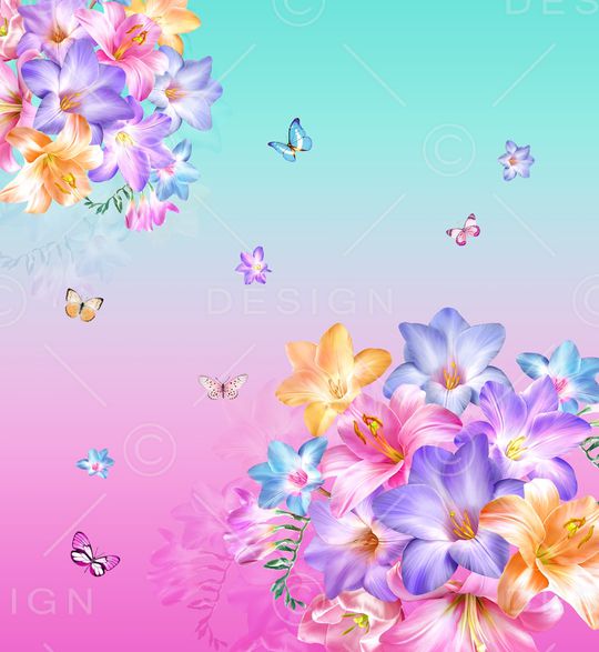 花卉印花华亿平台图片