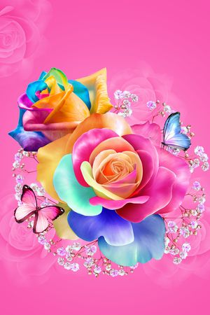 花卉印花华亿平台图片