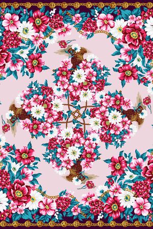 古典花纹印花华亿平台图片