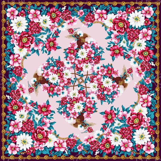 古典花纹印花华亿平台图片