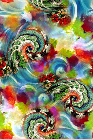 抽象印花华亿平台图片