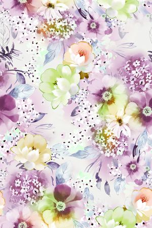 花卉印花华亿平台图片