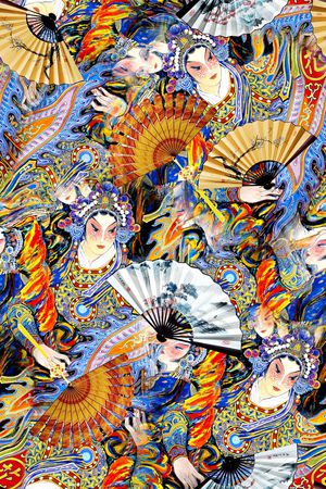 中国风印花华亿平台图片