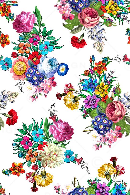 花卉印花华亿平台图片