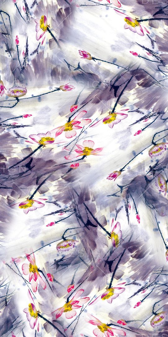 水墨印花华亿平台图片