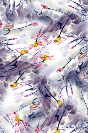 水墨印花华亿平台图片