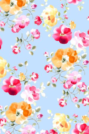 小碎花印花华亿平台图片