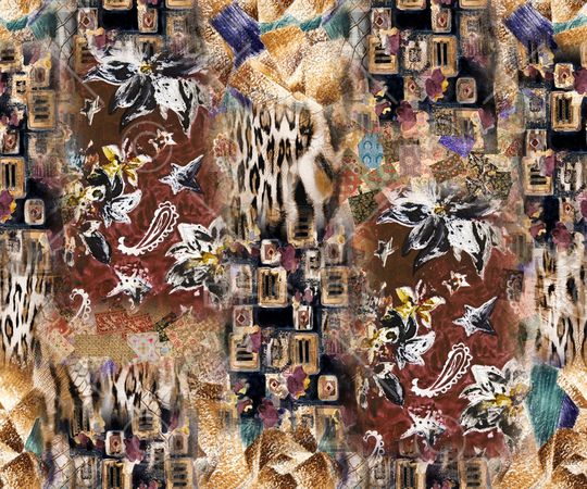 手绘印花华亿平台图片