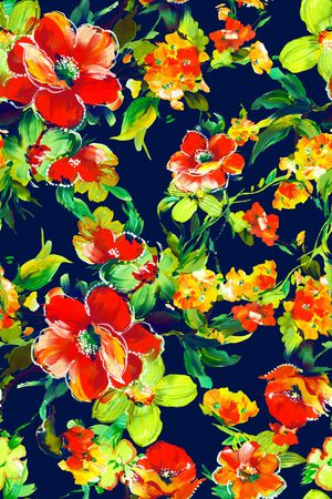 花卉印花华亿平台图片