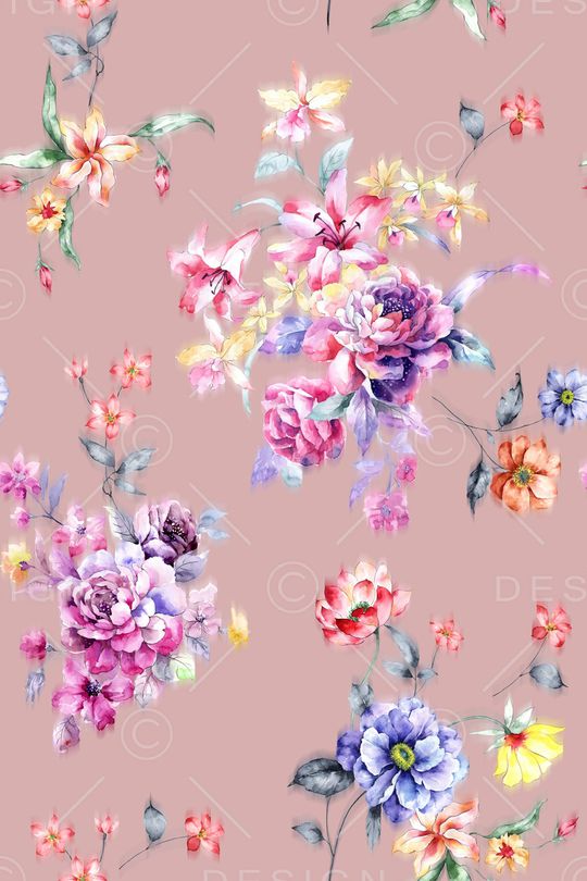 花卉印花华亿平台图片