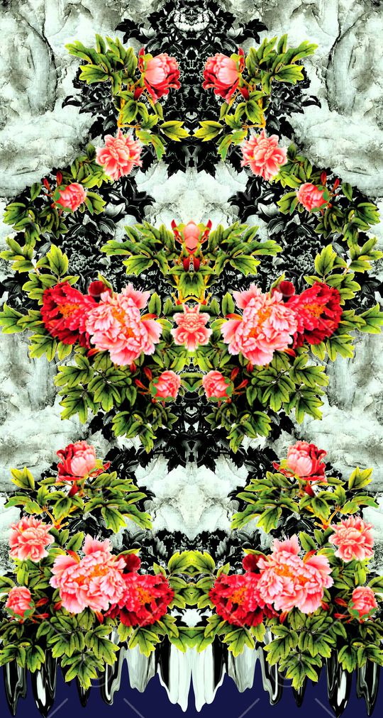 模糊效果印花华亿平台图片