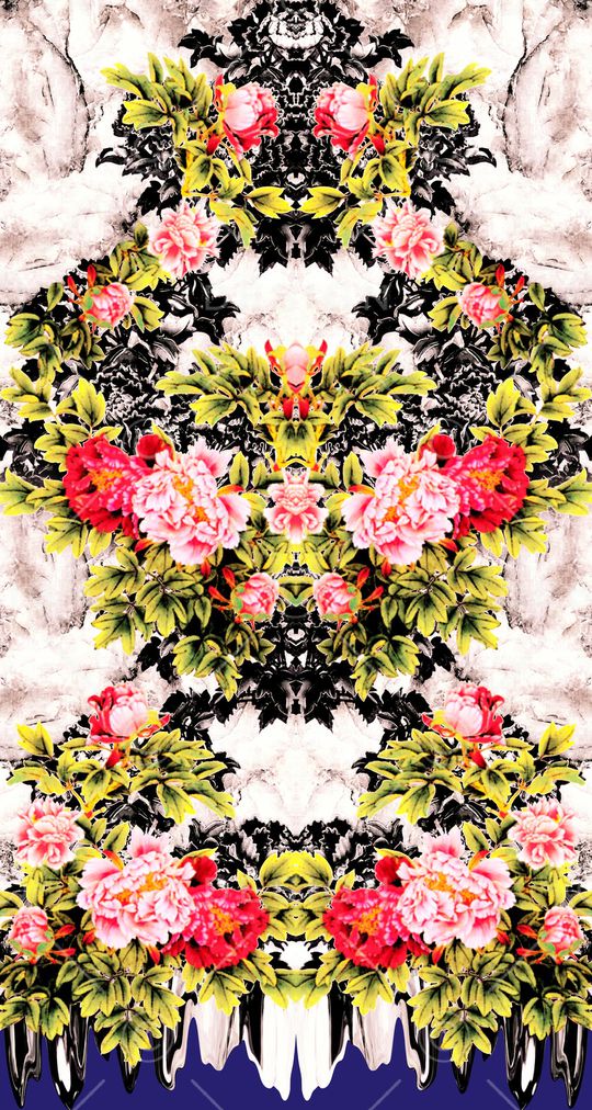 模糊效果印花华亿平台图片