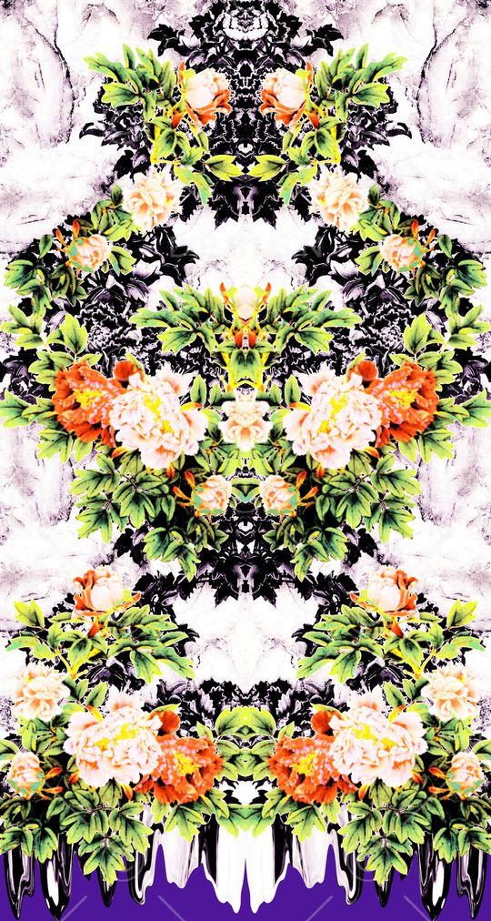 模糊效果印花华亿平台图片