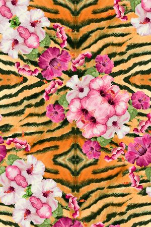 动物纹印花华亿平台图片