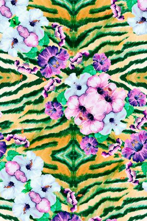 动物纹印花华亿平台图片