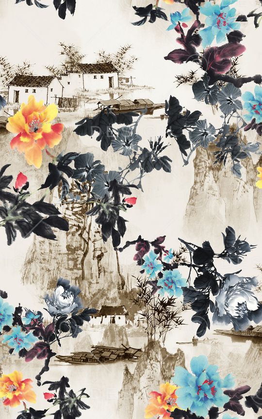 花卉花朵印花华亿平台图片