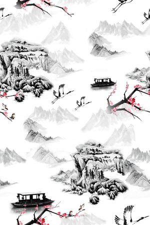 山水印花华亿平台图片