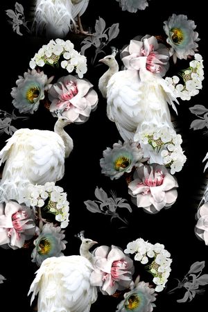 花卉印花华亿平台图片