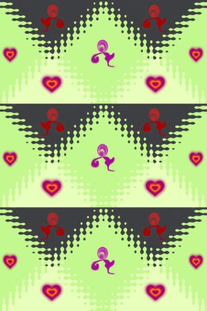 色彩波浪图案印花华亿平台图片