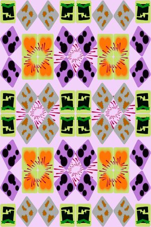 几何拼贴方块印花华亿平台图片