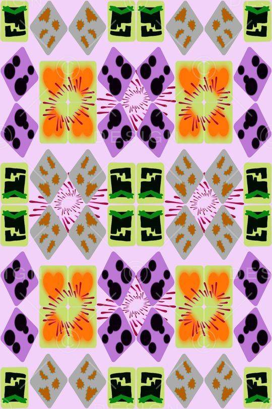 几何拼贴方块印花华亿平台图片