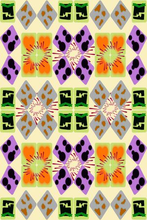 几何拼贴方块印花华亿平台图片