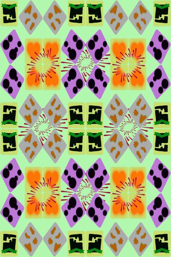 几何拼贴方块印花华亿平台图片