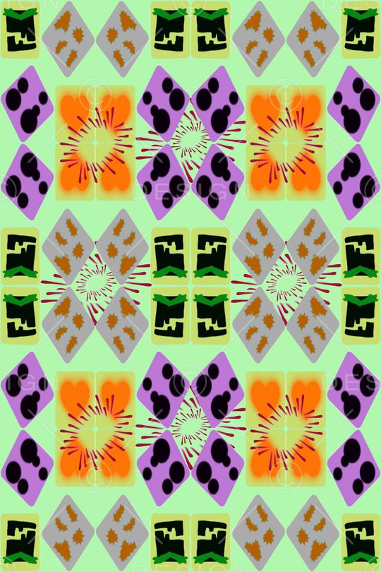 几何拼贴方块印花华亿平台图片