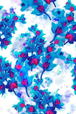 花卉植物印花华亿平台图片