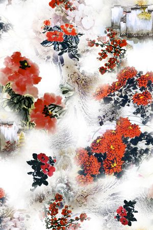 中国风印花华亿平台图片