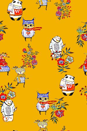 童话故事印花华亿平台图片