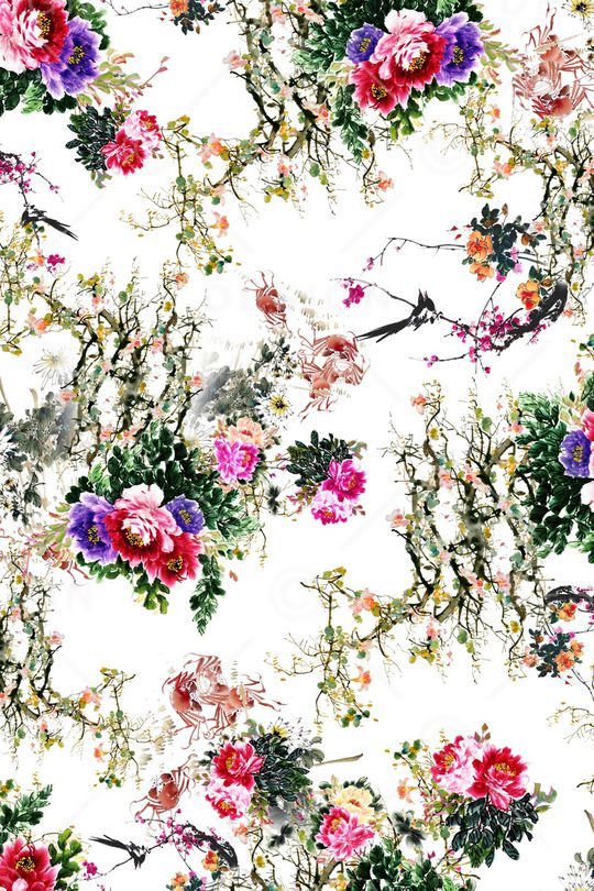 中国风印花华亿平台图片