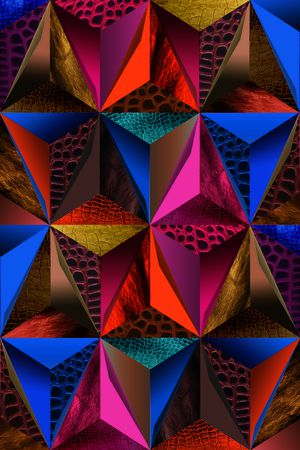 几何印花华亿平台图片