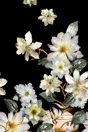 花卉印花华亿平台图片