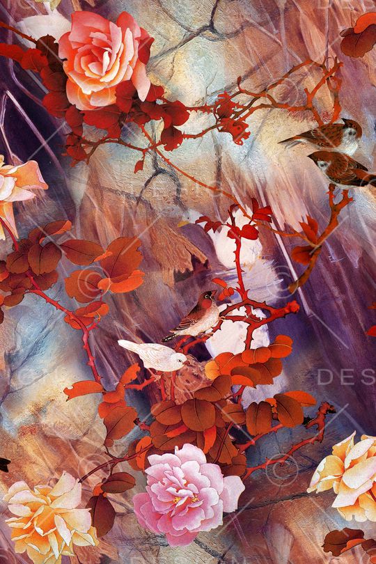 花卉印花华亿平台图片