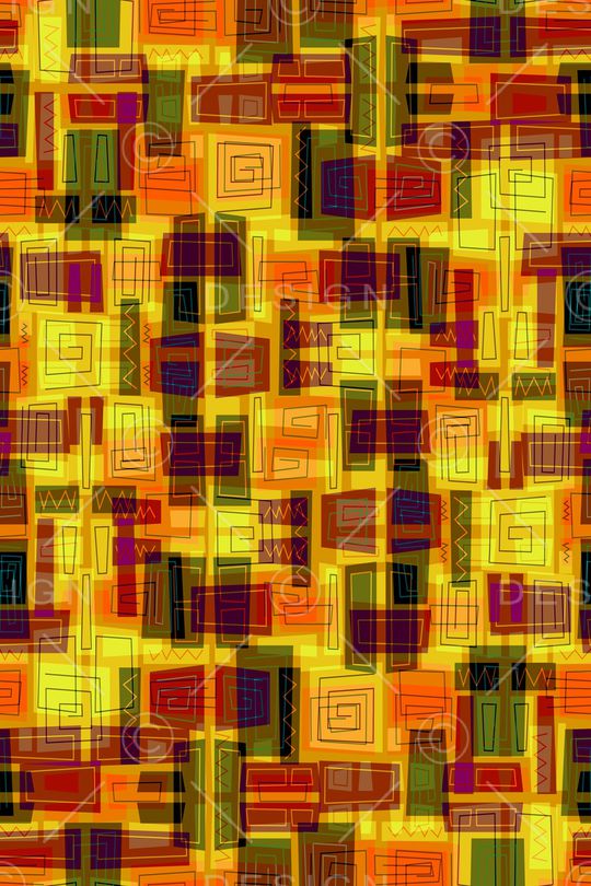 不规则几何印花华亿平台图片