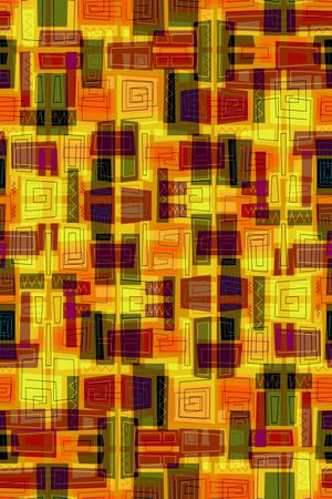 不规则几何印花华亿平台图片