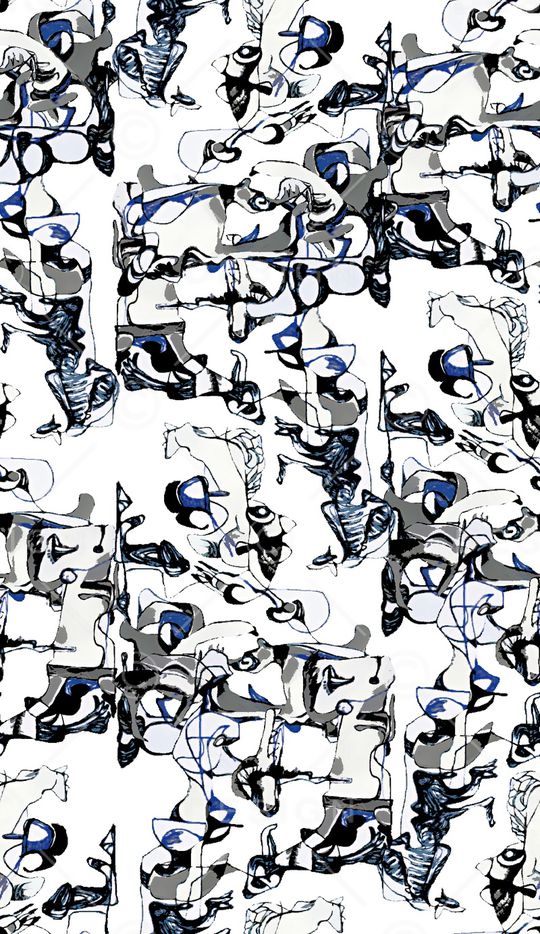 抽象几何纹理印花华亿平台图片