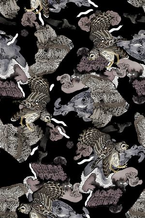 日式花纹印花华亿平台图片