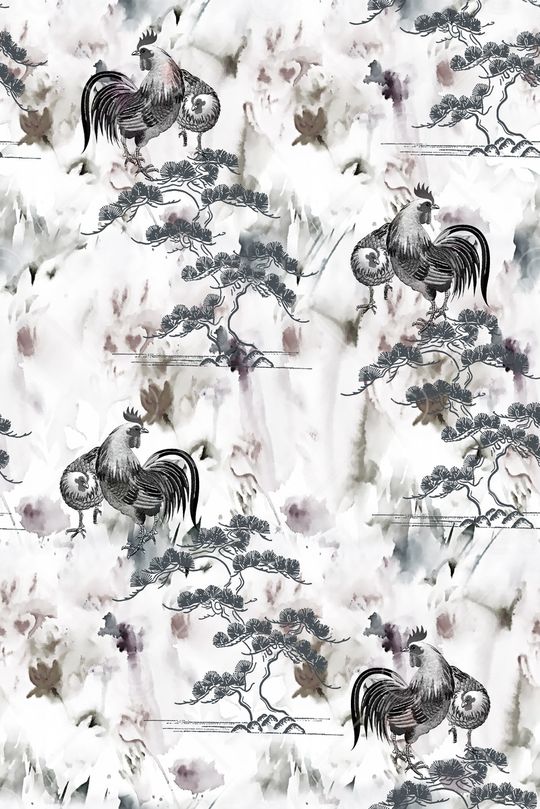 水墨纹理印花华亿平台图片