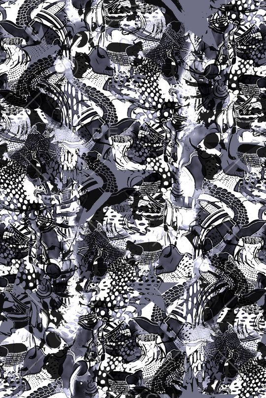 抽象几何纹理印花华亿平台图片