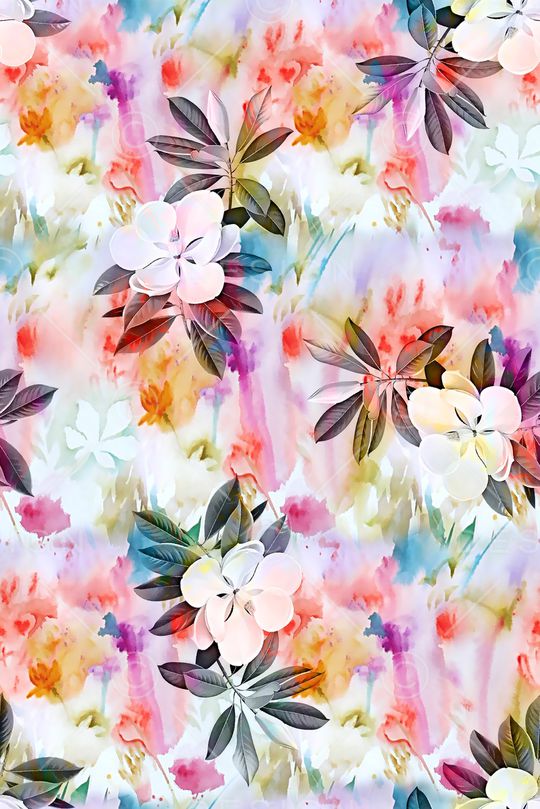 花卉印花华亿平台图片